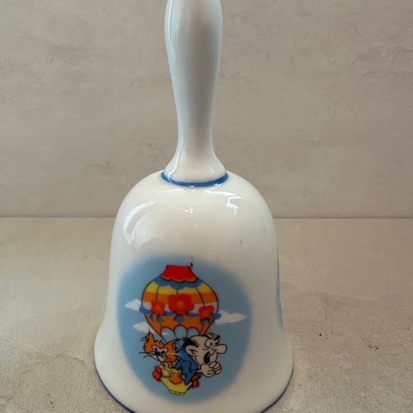 Vintage Smurfs Porcelain Bell 1982 Wallace Berrie Japan *See Pics - Small Chip* - Picture 3 of 7